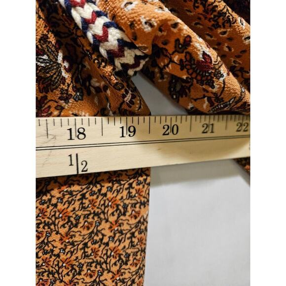 Timing Multicolor Floral Long Sleeve Pullover Blouse V-Neck Women's Small - Picture 5 of 6